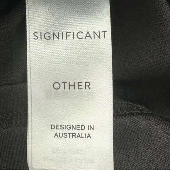 Significant Other Black Halter Dress Low Back Deep V New Year’s  Size 8 - Picture 8 of 9